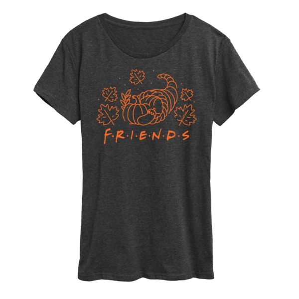 

Футболка с логотипом Women's Friends и изображением рога изобилия Licensed Character, серый