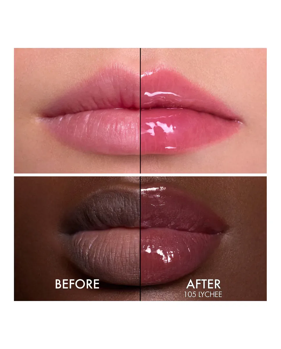 Блеск для губ Addict Lip Glow Butter, уход для губ с пептидом и керамидами Dior, 105 Lychee — фото 3