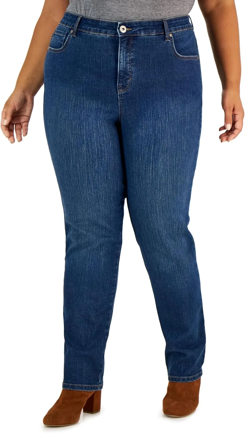 

Style & Co. Plus Size High-Rise Straight Jeans