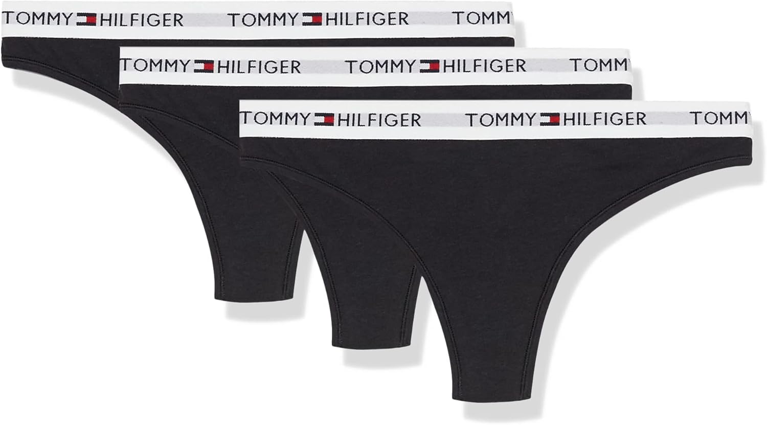 

Женские классические хлопковые стринги Tommy Hilfiger с логотипом, 5 шт., Black