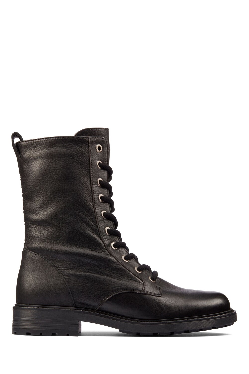 Ботинки Clarks высокие на шнуровке, черный