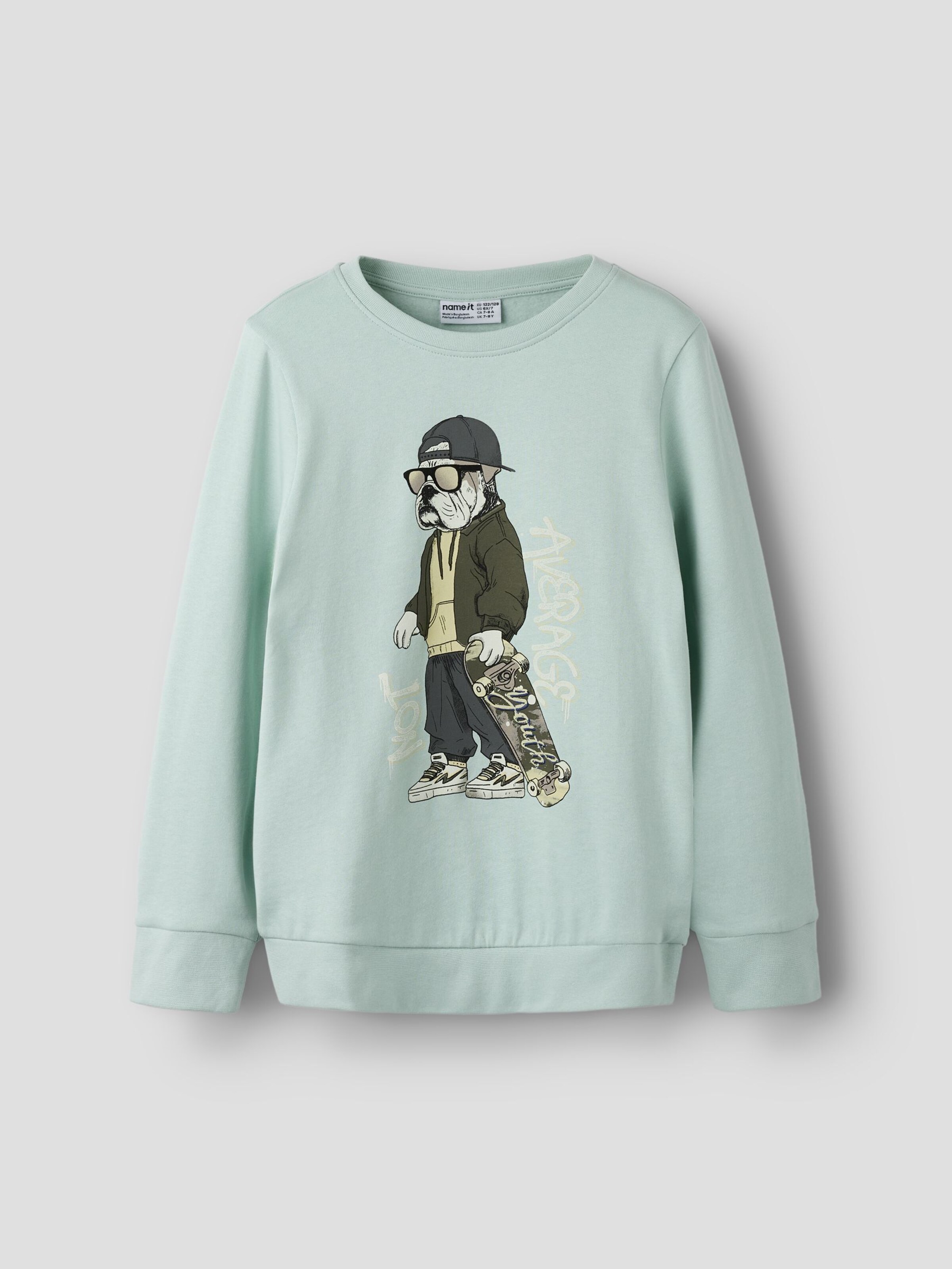 NAME IT Толстовка в цвете Fir, Pastel Green — фото 3