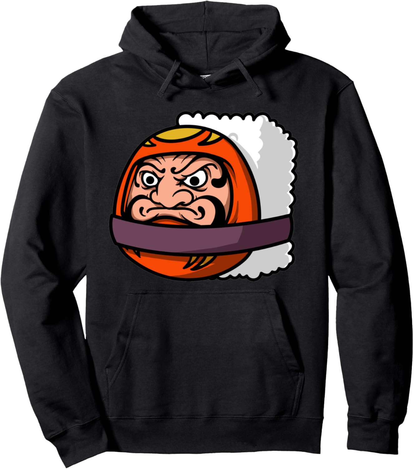 

Худи с изображением японской куклы Дарума в стиле суши Japanese Aesthetics Traditional Japanese Clothing, черный