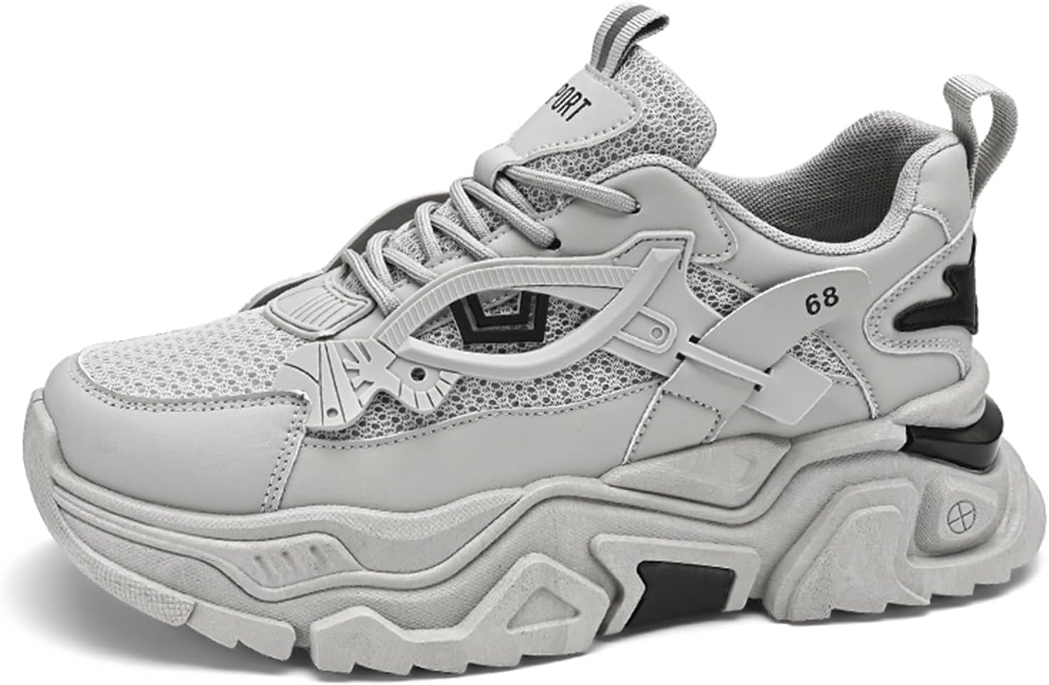 

Модные мужские кроссовки, удобные износостойкие скейтбордические туфли для всех сезонов, кроссовки для тенниса, работы и прогулок Hhhchpm, серый