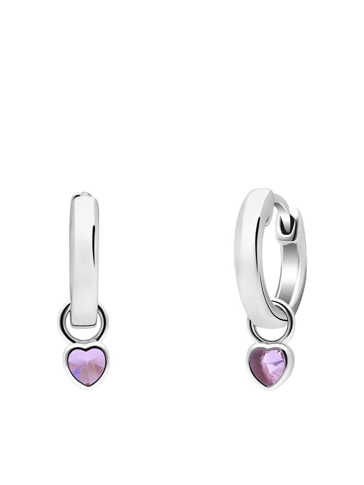 

Lucardi Серьги в форме сердца из серебра 925 пробы