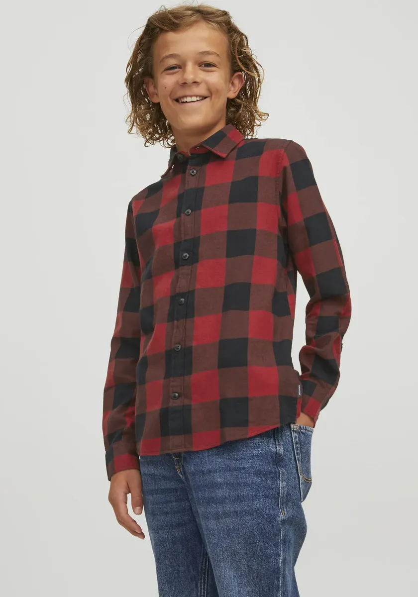 

Рубашка с длинными рукавами для подростков Jack & Jones "JJEGINGHAM TWILL SHIRT L/S NOOS JNR" Jack & Jones Junior, красный