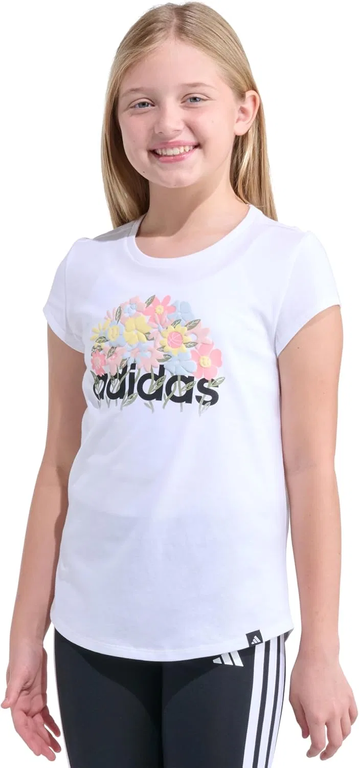 Футболка детская adidas White — фото 4