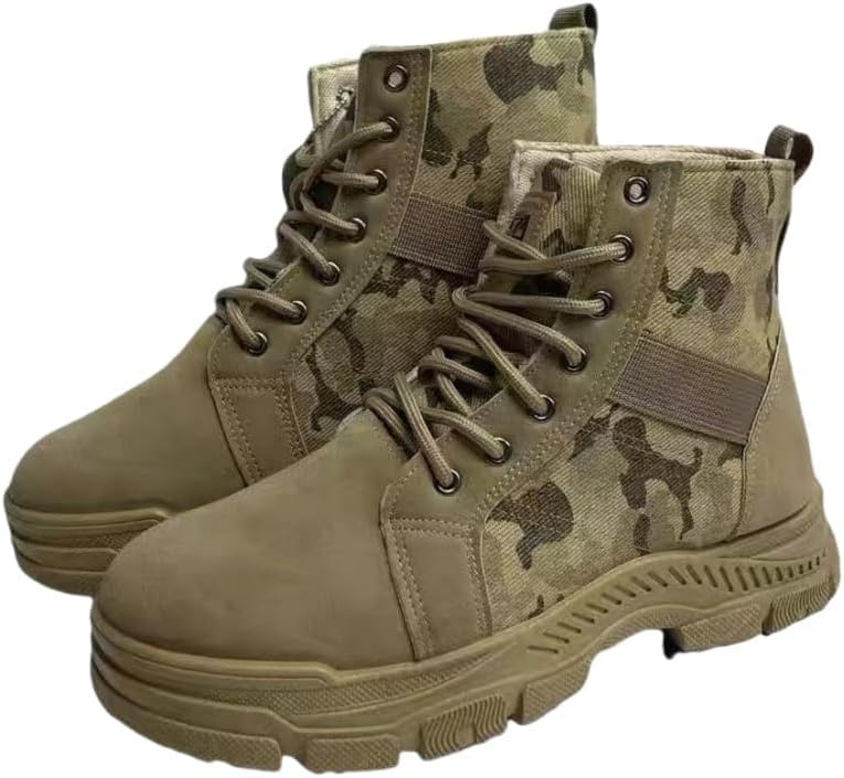 

Мужские теплые ботинки с толстой подошвой - стильные и универсальные, противоскользящие и прочные, подходят для активного отдыха, ежедневного использования и зимы Clolinde, кофейный