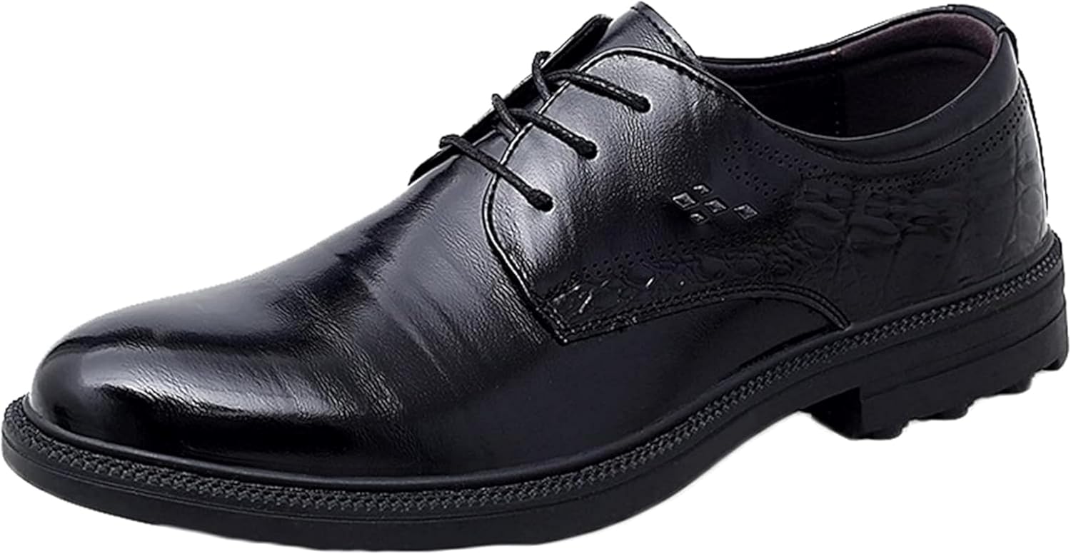 

Мужские повседневные и формальные туфли-оксфорды из кожи для офиса/собеседования, весна/лето Generic, черный