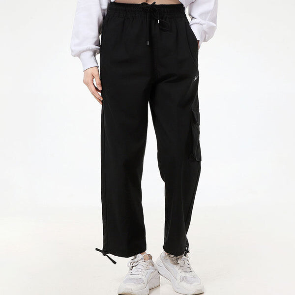 Спортивные штаны (WMNS) Nike Solid Color Pocket Loose Sports Pants/Trousers/Joggers Autumn Black, черный — фото 3