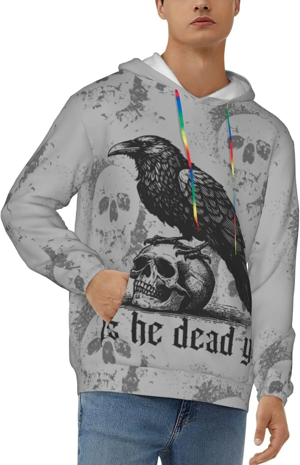 

Толстовка Is He Dead Yet Resist 8647 Halloween с черепом и вороном TVSWO
