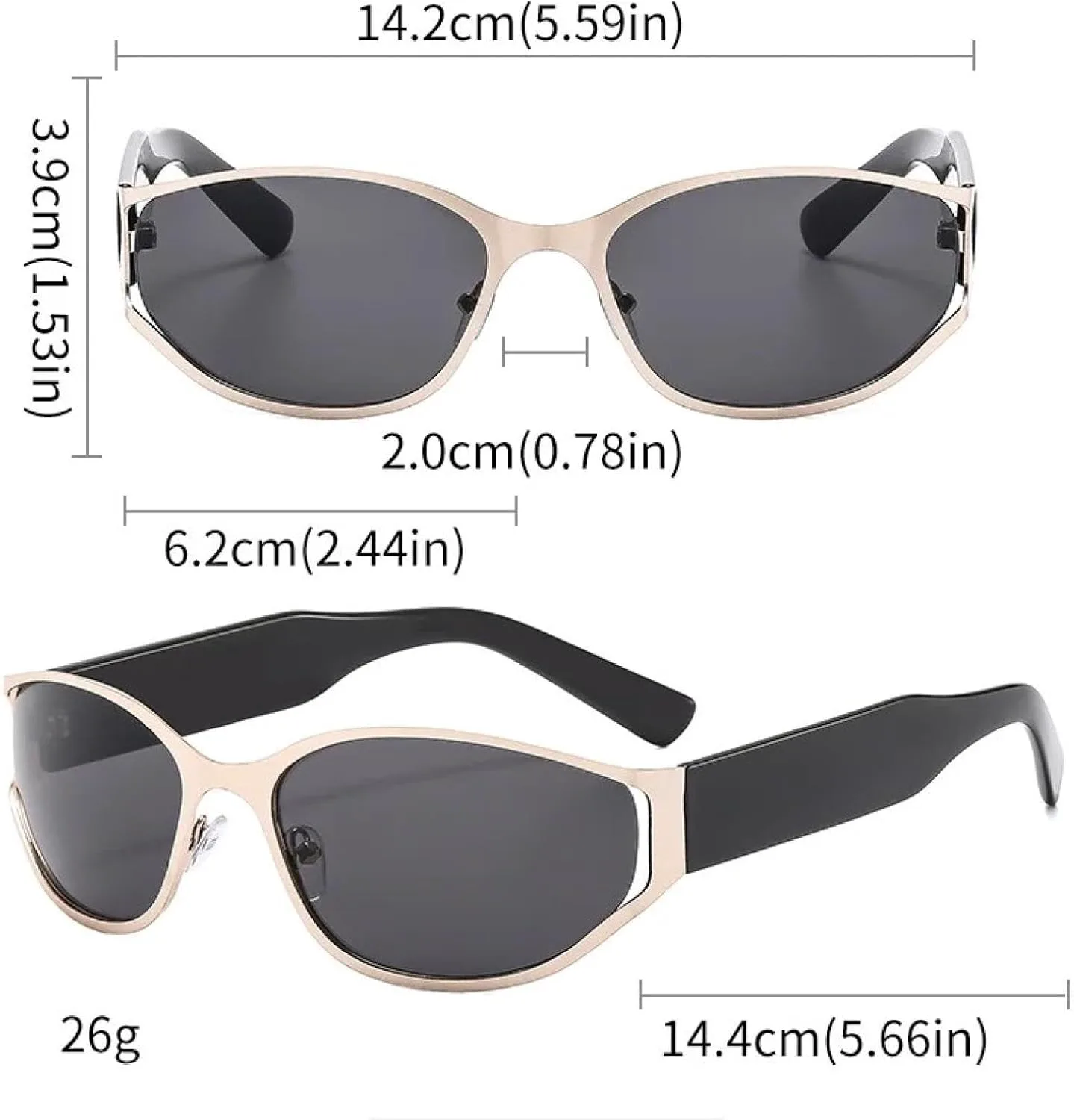 

Металлические солнцезащитные очки в стиле стимпанк для женщин и мужчин, роскошные, винтажные, в стиле панк, популярные, с защитой от УФ-излучения UV400 TYUVIVO, 4