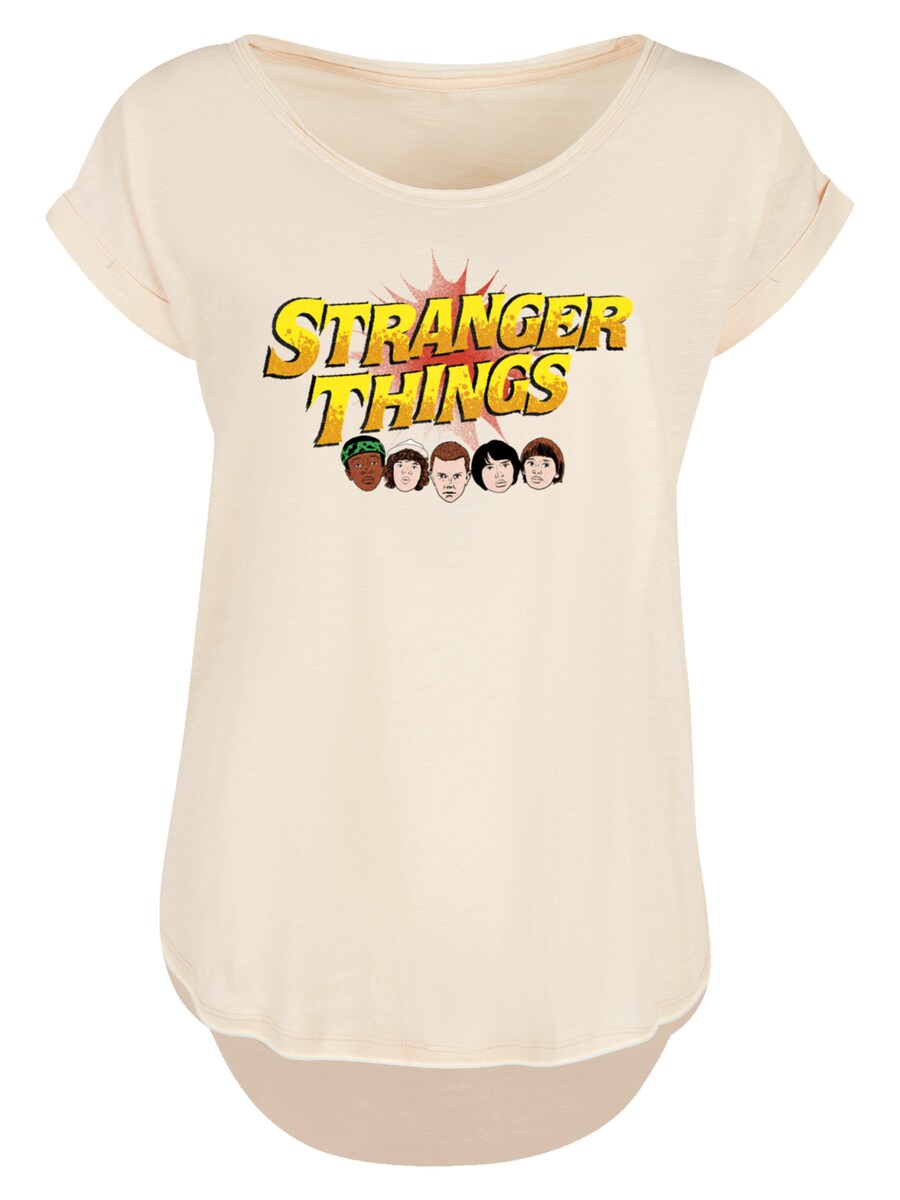 

Рубашка F4NT4STIC Stranger Things Comic Heads Netflix TV Series, светло-бежевый