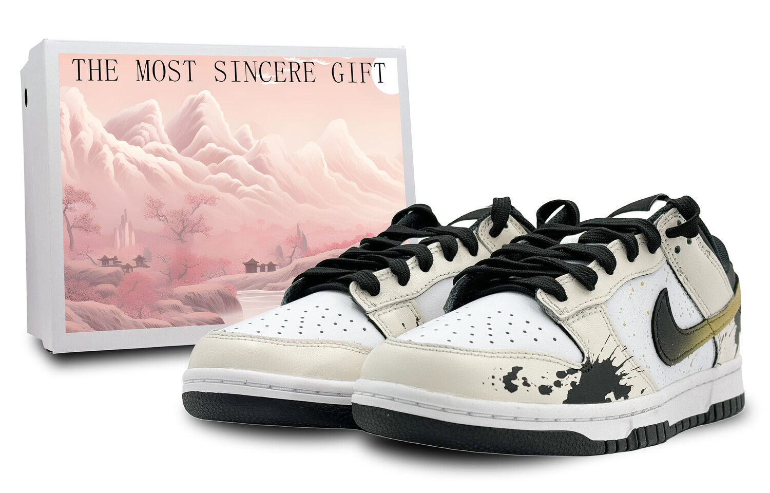 

Кроссовки Nike Dunk Skateboarding Shoes Women's Low-top Gold, светло-желтый