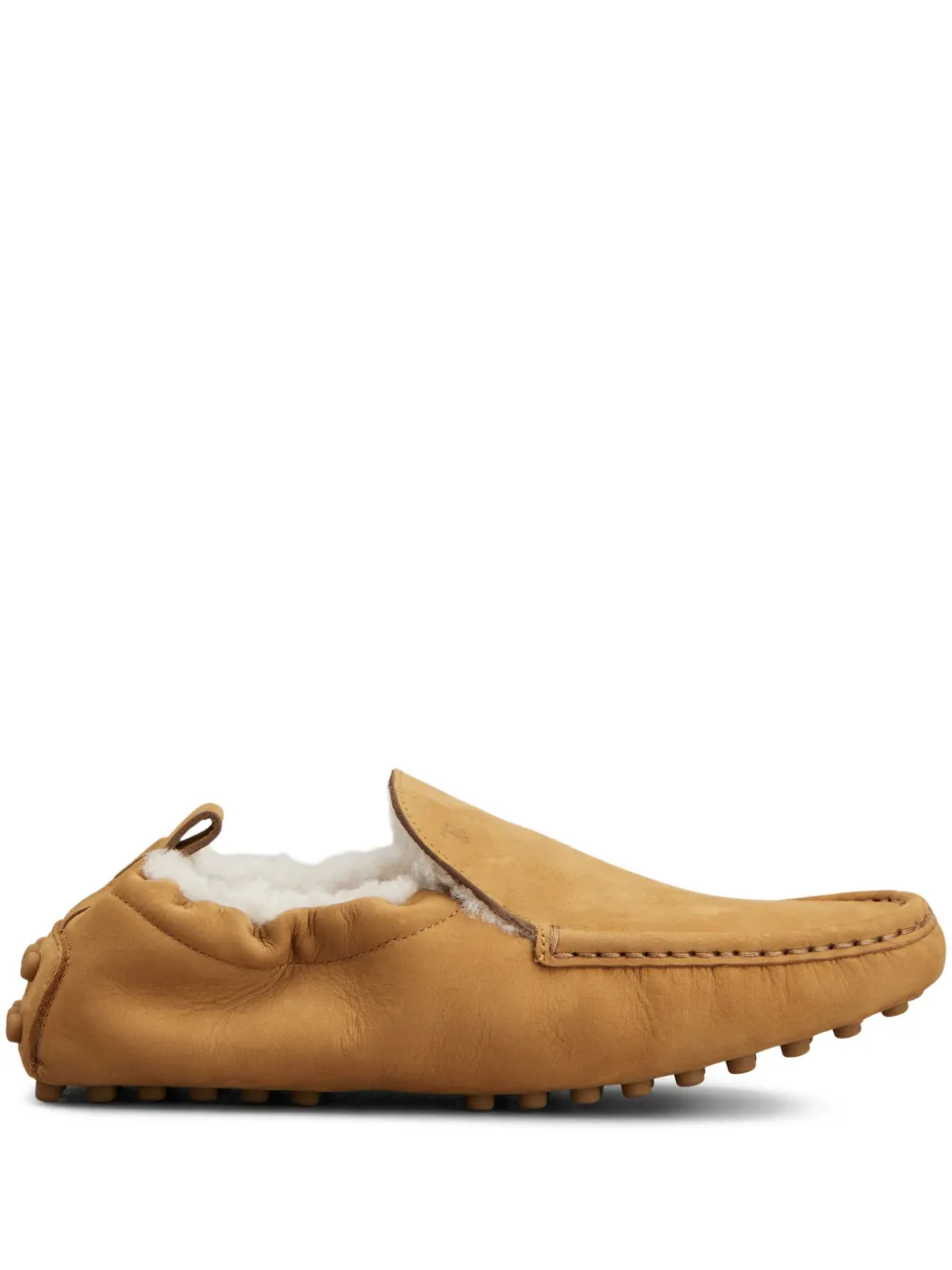 Лоферы с меховой подкладкой Tod'S, светло-коричневый