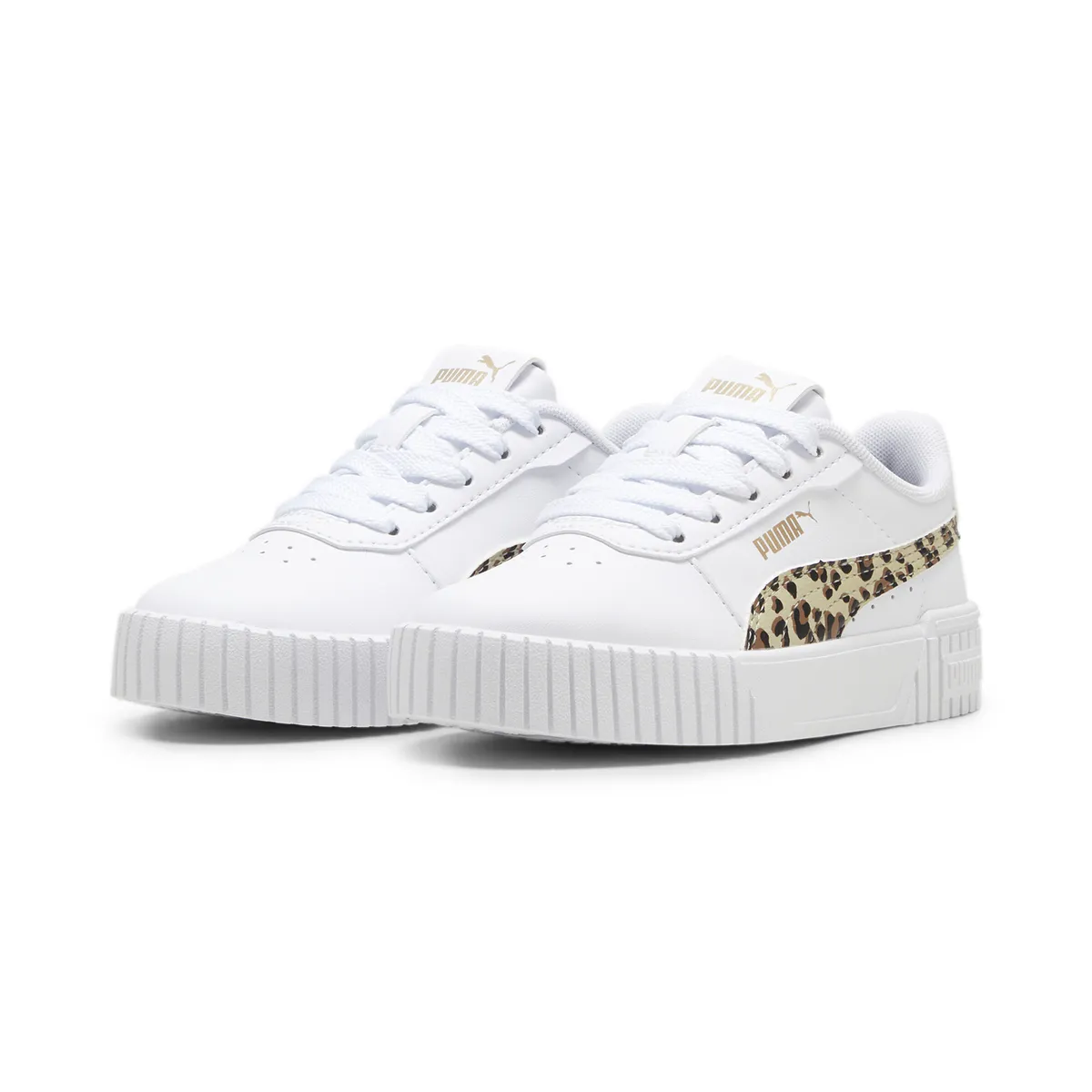 

Кроссовки PUMA "CARINA 2.0 ANIMAL UPDATE PS", цвет Puma White-Putty- Puma Gold