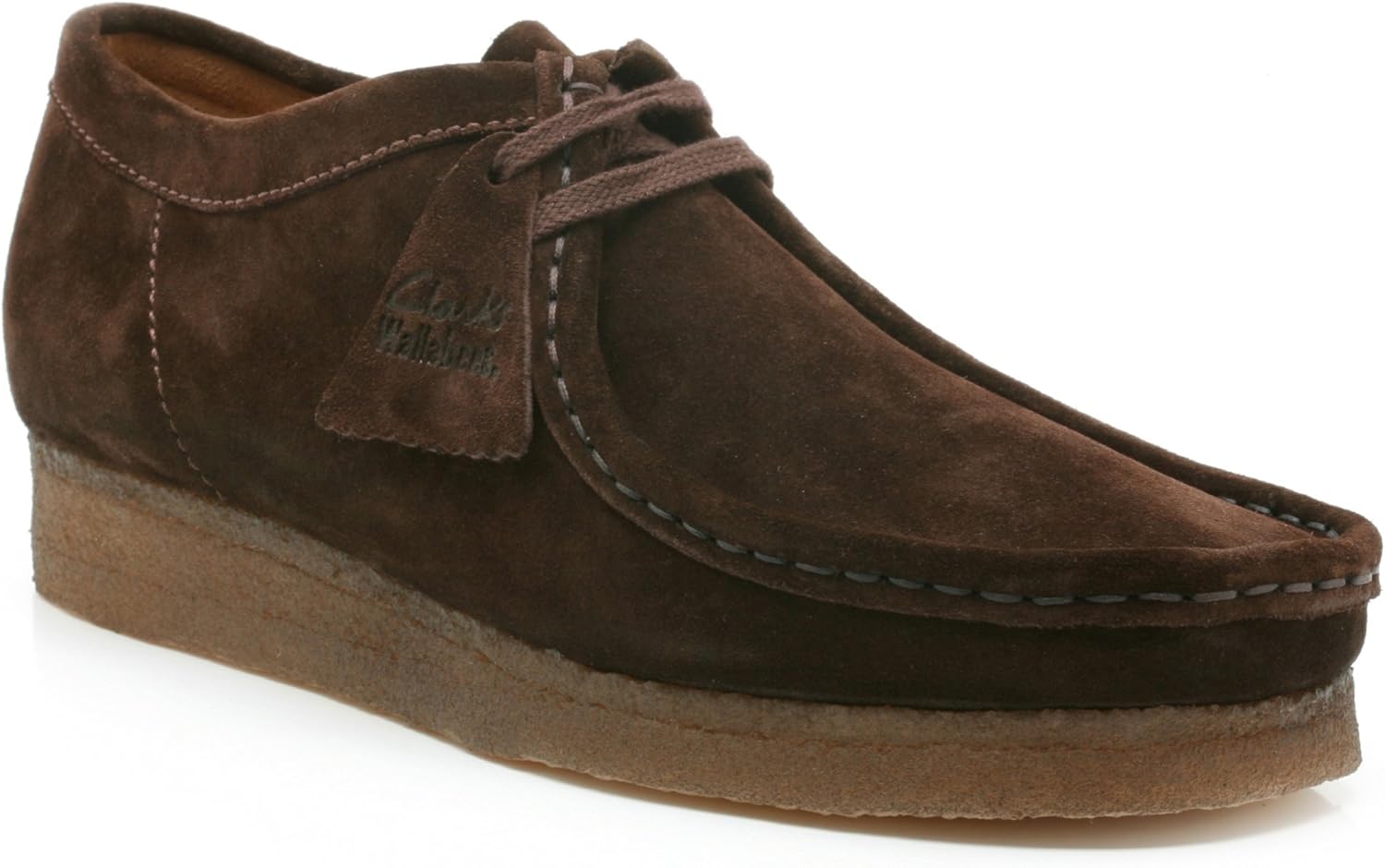 Мокасины Clarks Wallabee из натуральной кожи на шнуровке, UK 070 (26cm) Ebony Suede — фото 2