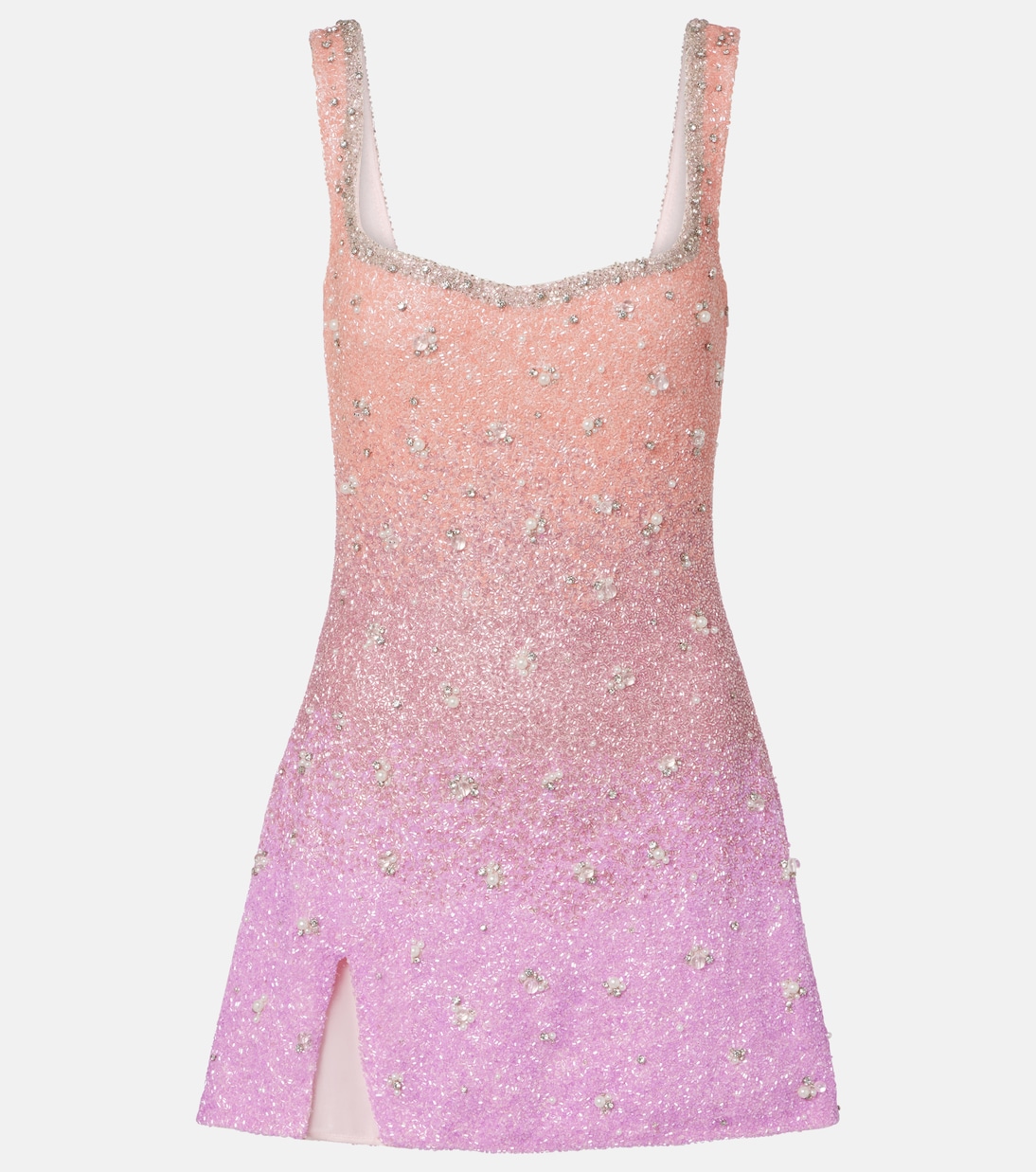 

Мини-платье с кристаллами и бусинами Clio Peppiatt, Pastel