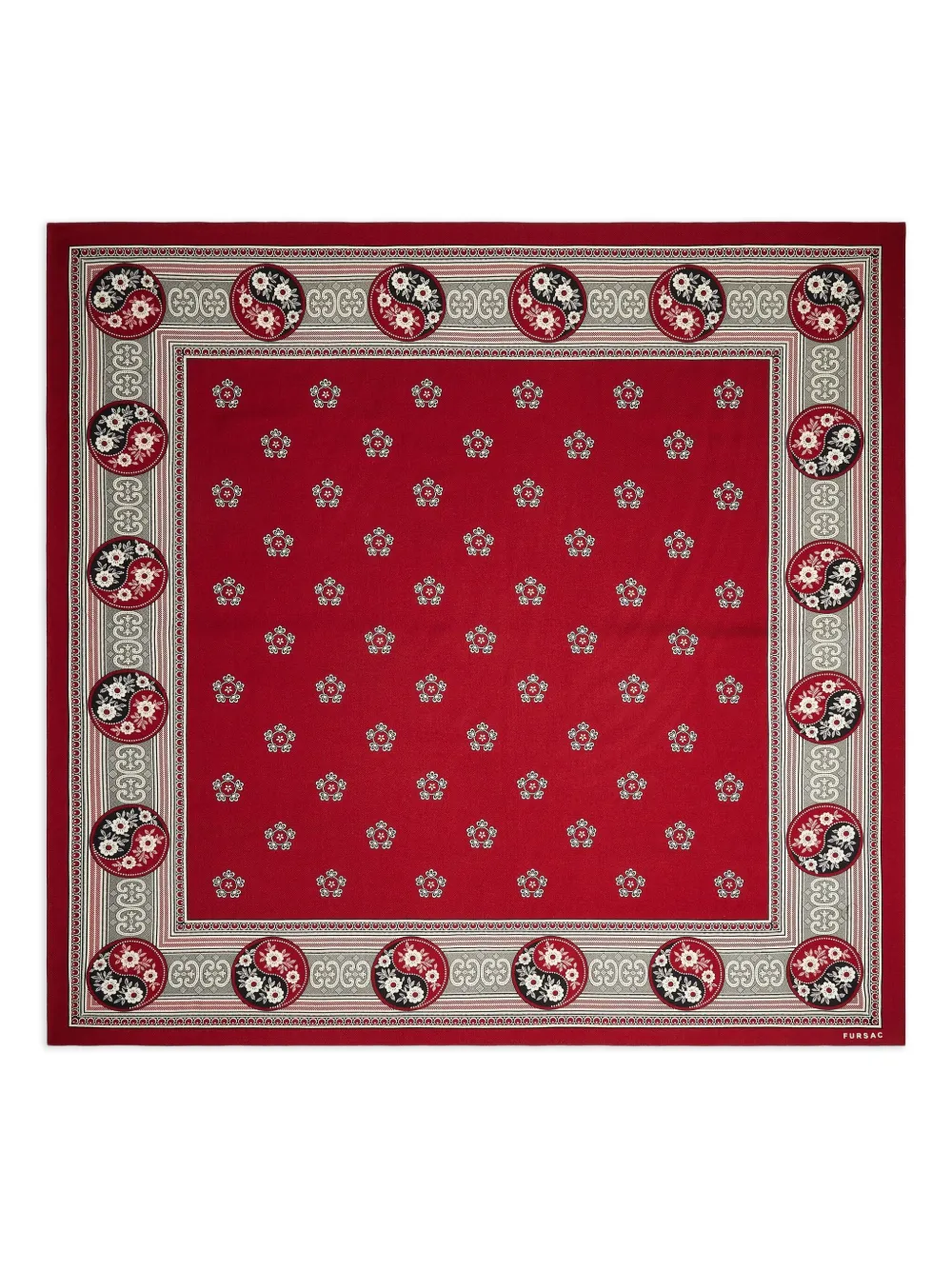 

Платок с принтом Fursac, красный