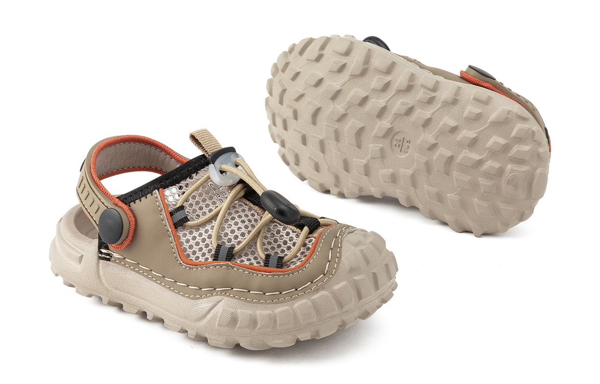 Низкие детские сандалии для детей от 3 до 7 лет EBMINI, хаки — фото 4