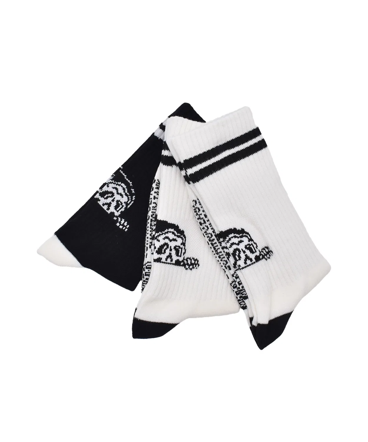 Носки детские набор 3 пары LURKING CLASS COPRO KIDS 3PACK SOCKS STAM01K чёрно-белые