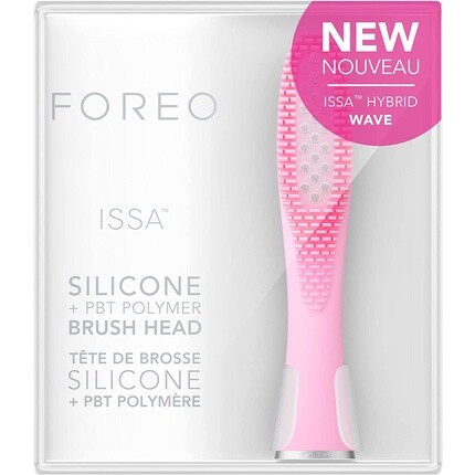

FOREO ISSA Гибридная волнистая насадка Щетка из медицинского силикона и полимера ПБТ Щетина жемчужно-розового цвета