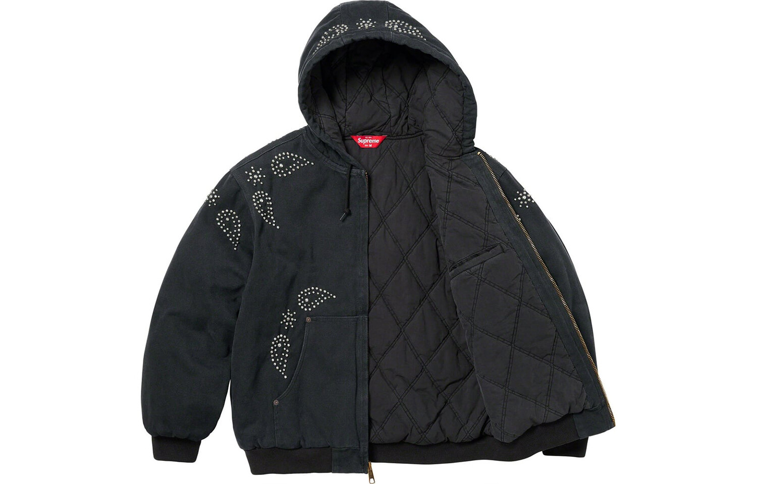 Куртка Supreme Paisley Studded, коричневый — фото 2
