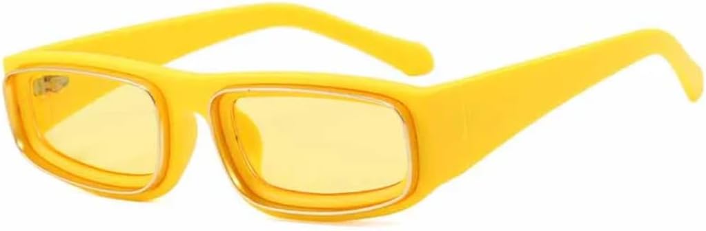 

Солнцезащитные очки с защитой UV400 | Панковская оправа, линзы конфетных цветов | Для женщин и мужчин, для занятий спортом на открытом воздухе и вождения DSVIGF, Yellow Yellow