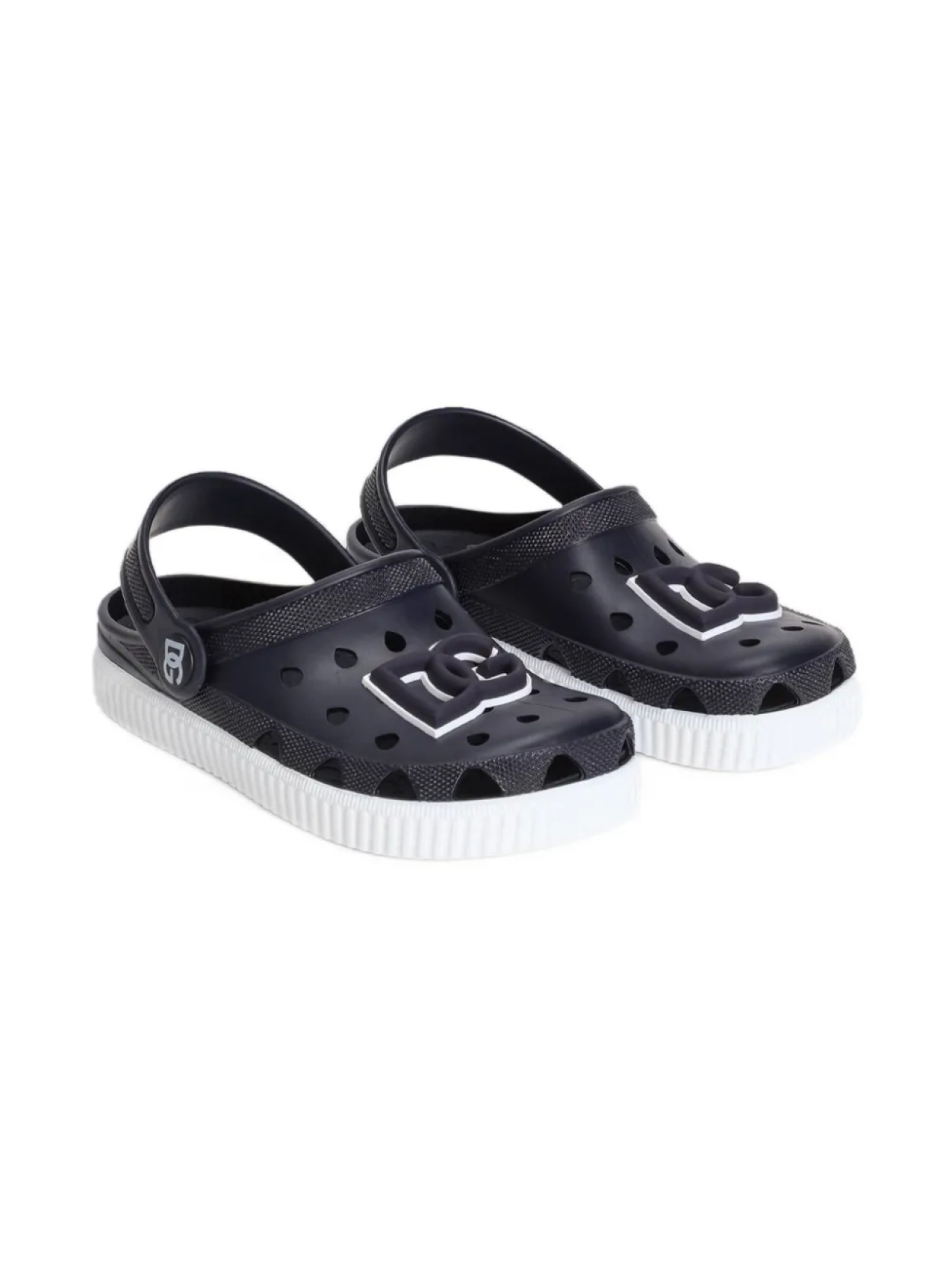 

Сабо с тисненым логотипом Dolce & Gabbana Kids, синий