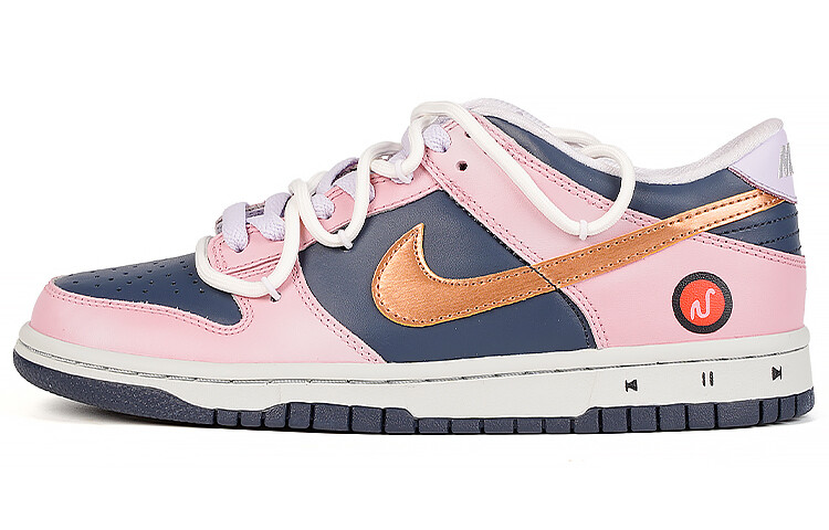

Кроссовки для скейтбординга Dunk женские с низким верхом розовый/синий Nike