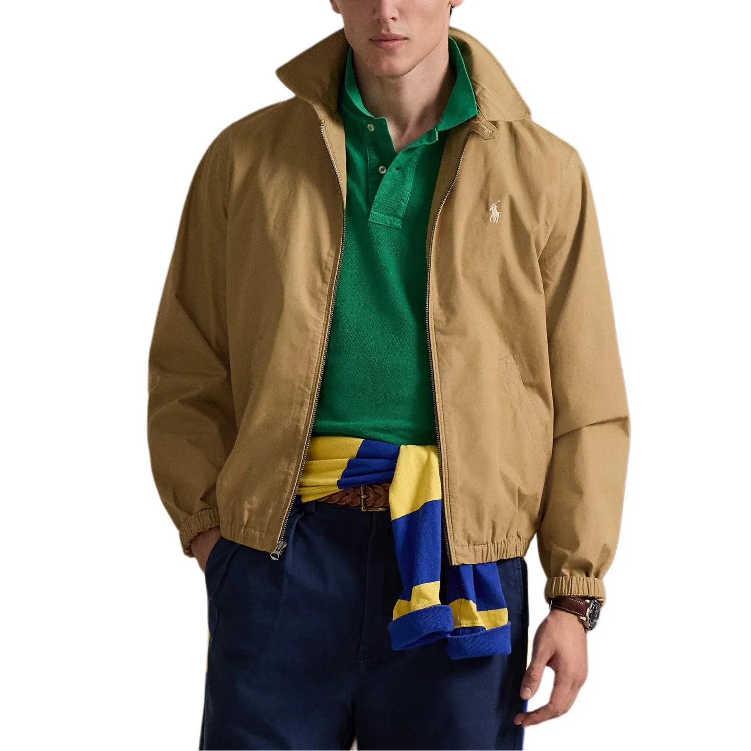 Куртка-молния The Bayport Polo Ralph Lauren, Dark Khaki — фото 3