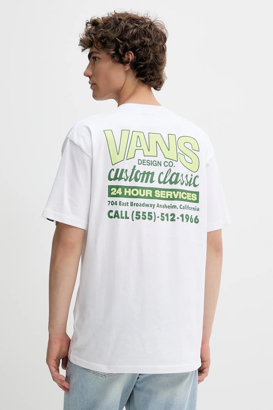 

Хлопковая футболка Vans, белый