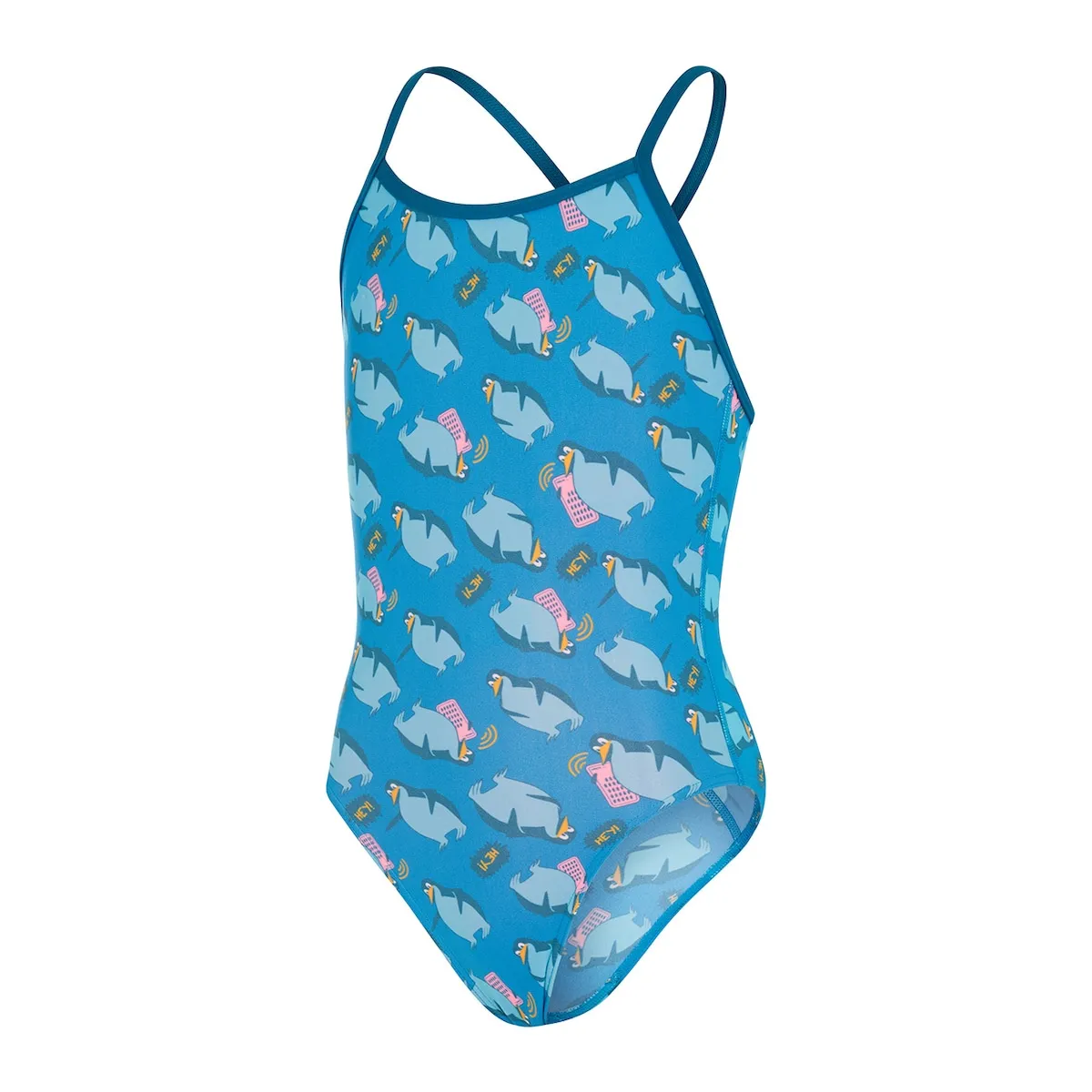 

Детский купальник Allover Digital Vback Speedo, светло-голубой