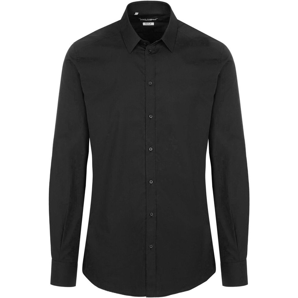 

Черная хлопковая рубашка Dolce & Gabbana