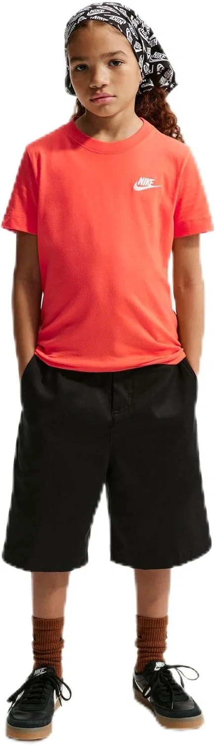 Футболка спортивная Nike Club, Turf Orange/White, детская
