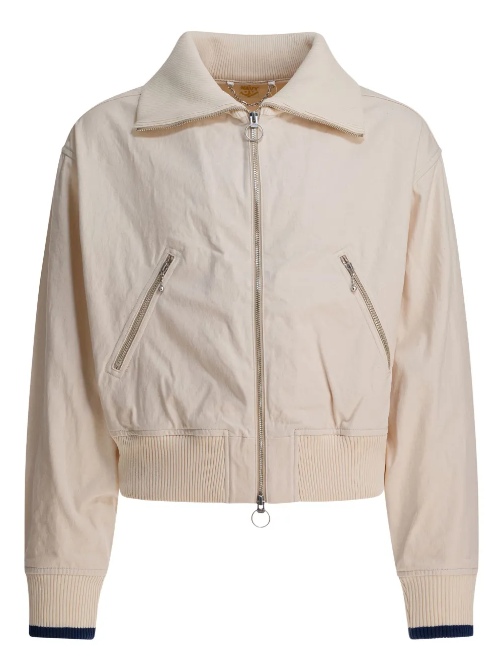 

Куртка на молнии с трикотажными манжетами Kapital, нейтральный