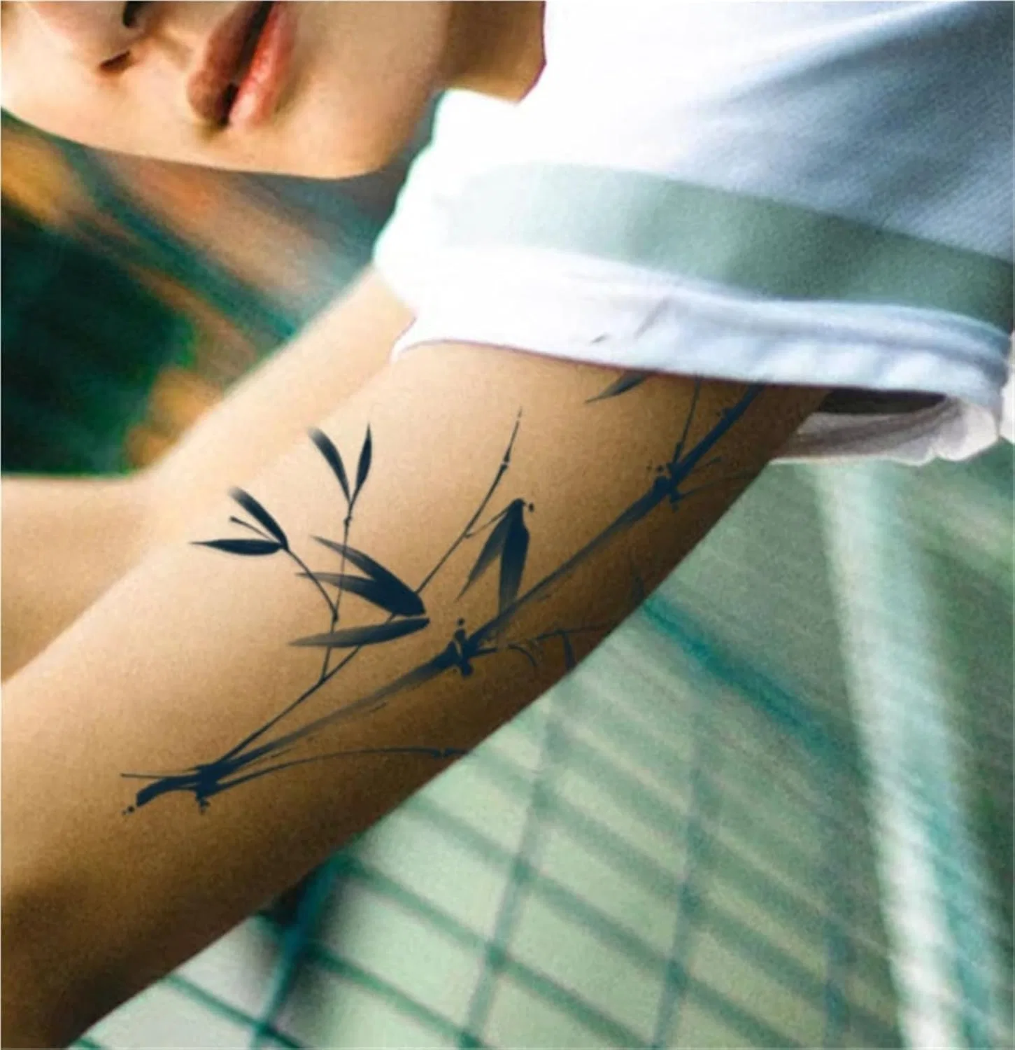 Временная татуировка Bamboo Leaf, one color — фото 3