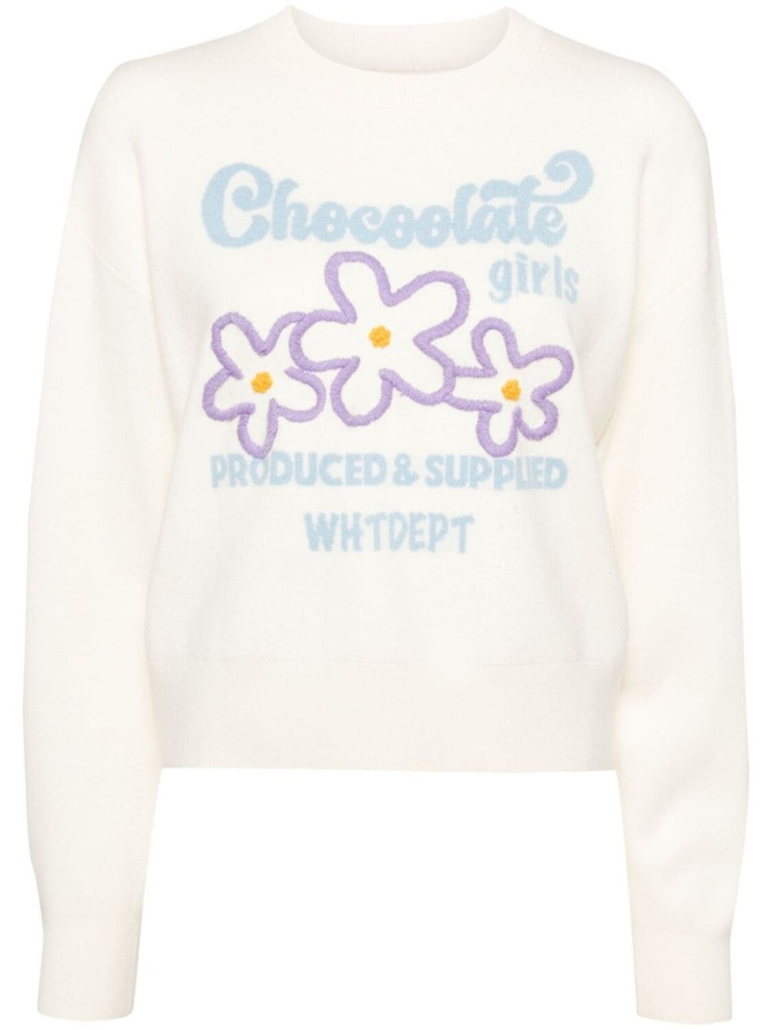 

CHOCOOLATE джемпер с цветочной вышивкой, серый
