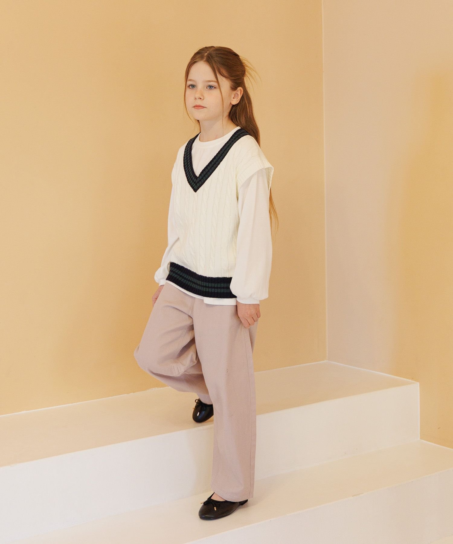 Брюки Barrel Easy Pants/Детские/629875 GLOBAL WORK, Twill Beige 52 — фото 2