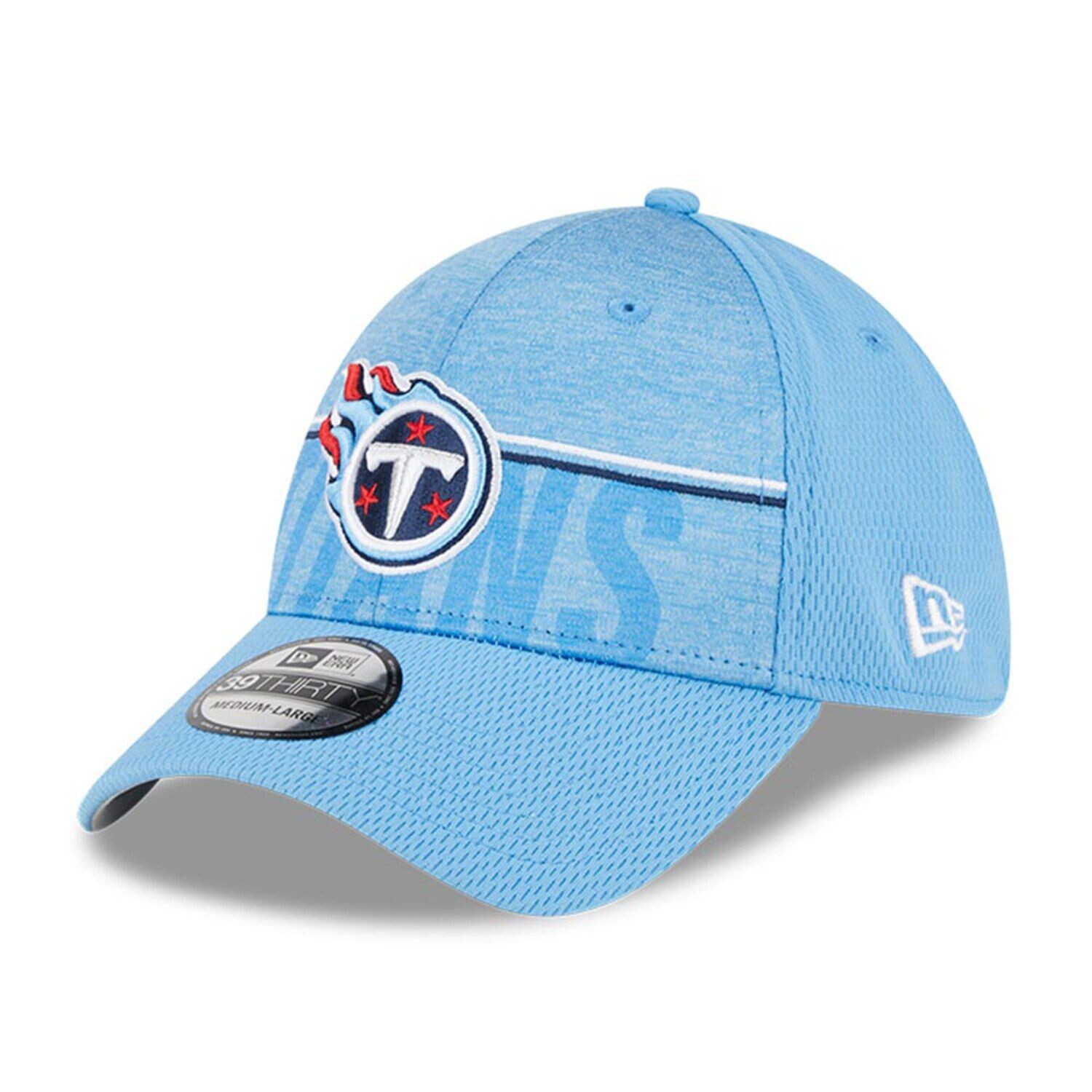 

Мужская голубая кепка New Era Tennessee Titans 2023 NFL Training Camp 39THIRTY Flex Fit