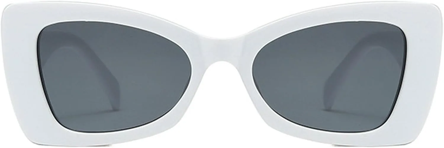 

Ретро-солнцезащитные очки «кошачий глаз» для женщин в стиле 90-х, классическая оправа с бантом, модные винтажные сине-коричневые оттенки N48 mincl, White