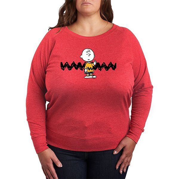 

Футболка с длинным рукавом French terry с зигзагом Peanuts Charlie Brown Plus size Licensed Character, Heather Red, Коричневый, Футболка с длинным рукавом French terry с зигзагом Peanuts Charlie Brown Plus size Licensed Character, Heather Red