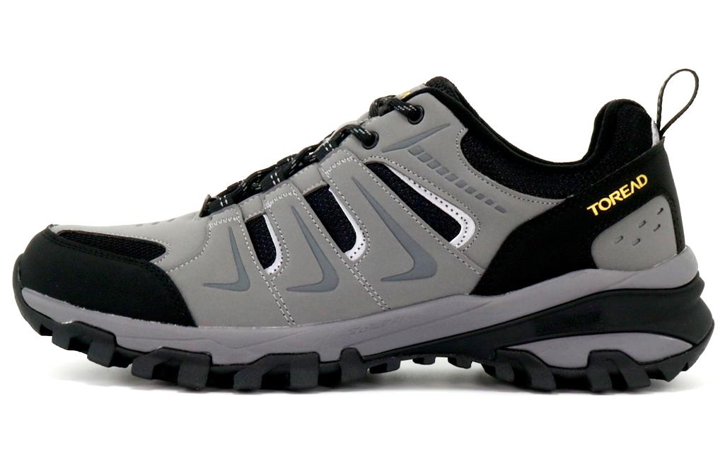

Противоскользящие амортизирующие кроссовки низкие с износостойкими свойствами для активного отдыха серо-черные TOREAD