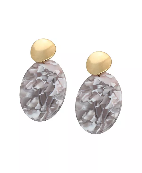 

Женские серьги-подвески из красного мрамора Sohi, gold