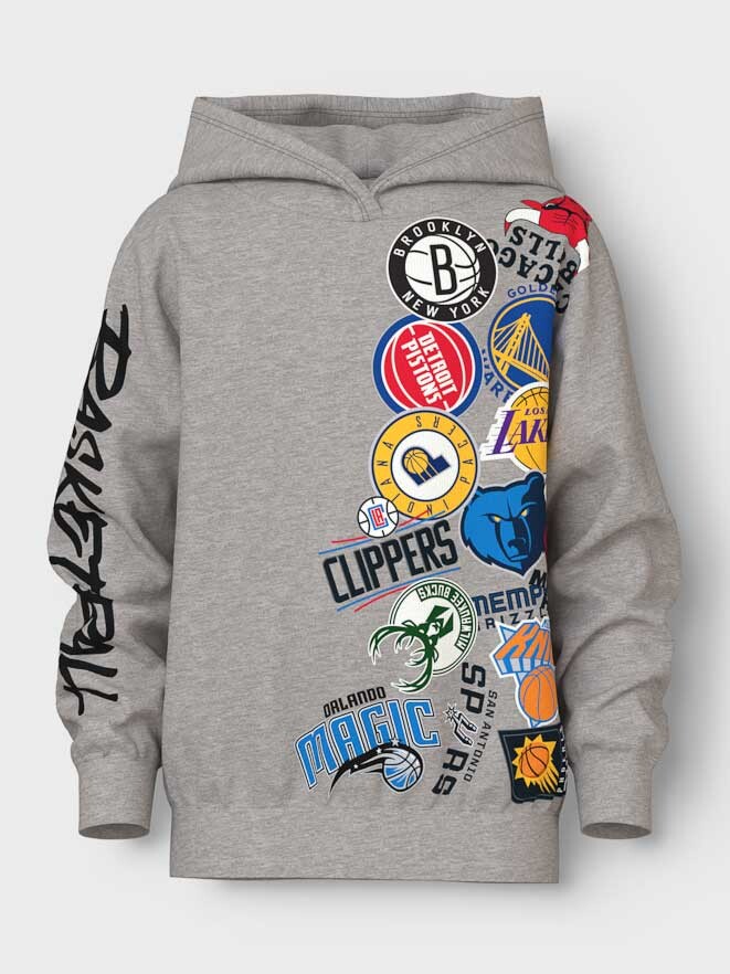 

Толстовка Name It NKMJUSTY NBA, серый