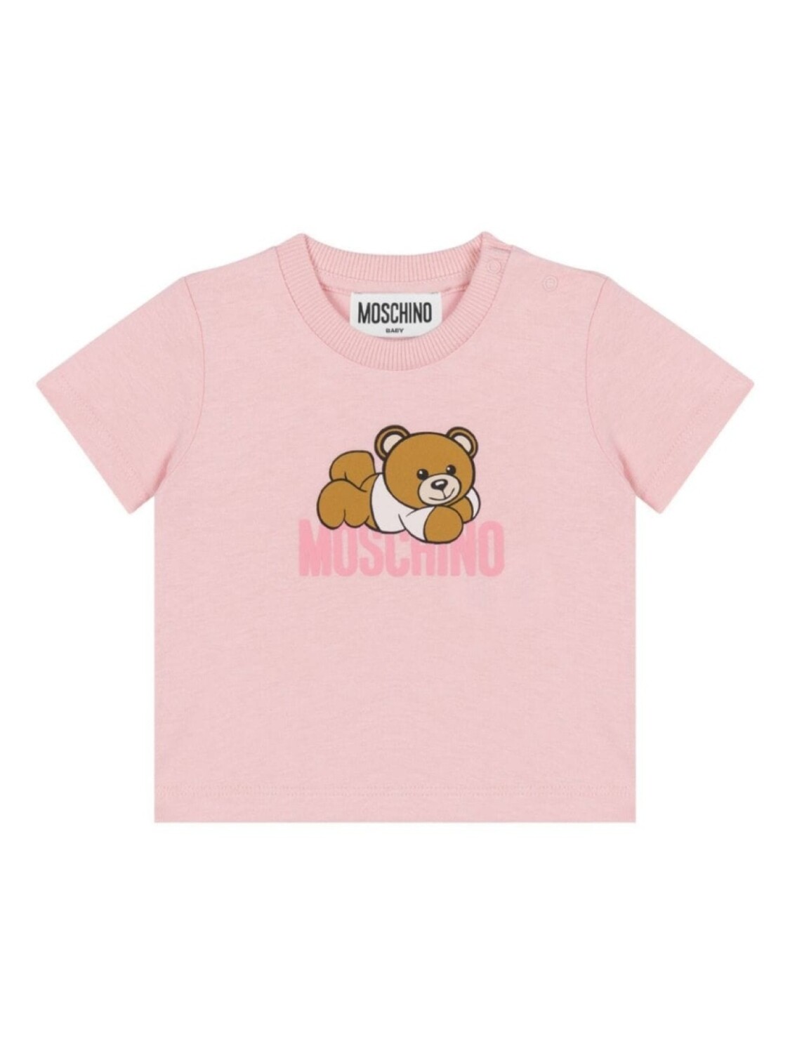 

Moschino Kids футболка с логотипом, розовый