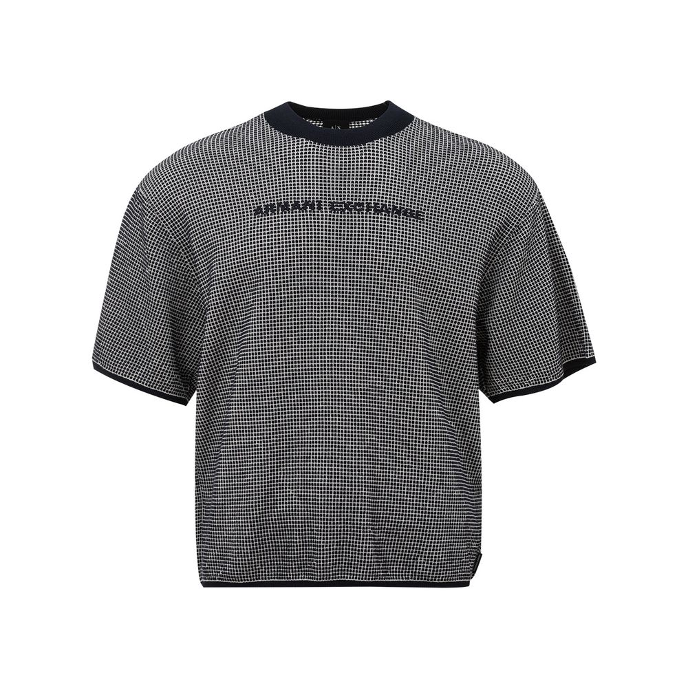 

Элегантная синяя хлопковая футболка для мужчин Armani Exchange