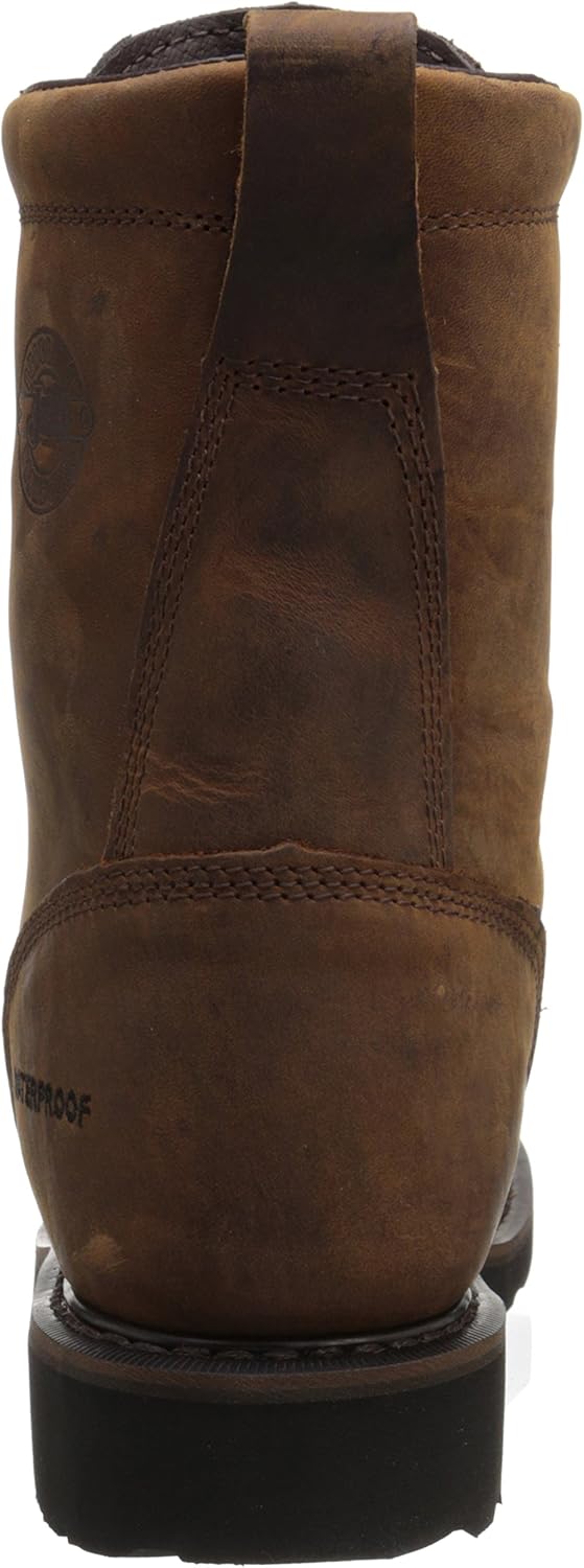 Мужские ботинки Justin Boot Company Wyoming с водонепроницаемым стальным носком, коричневые — фото 3