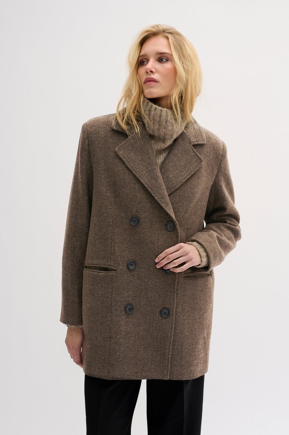 

Классическое пальто FRANNIE My Essential Wardrobe, цвет Mottled Brown