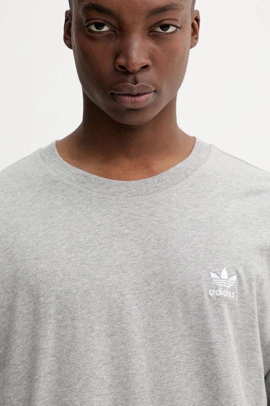 Футболка хлопковая Essentials Adidas Originals, серый — фото 4
